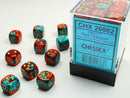 Chessex 26862 Gemini 12mm D6 Red-Teal/Gold
