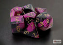 Chessex 26440 Gemini Black/Purple Gold