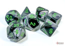 Chessex 26445 Gemini  Black Grey / Green (7)
