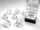 Chessex 23071 Translucent Clear / White