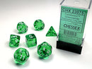 Chessex 23075 Translucent Green / White (7)
