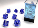Chessex 23076  Translucent Blue / White (7)