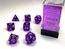 Chessex 23077  Translucent Purple / White (7)
