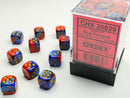 Chessex 26829 Gemini 12mm D6 Blue Red / Gold (36)