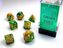 Chessex 26425 Gemini  Gold Green / White (7)