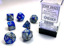 Chessex 26423 Gemini   Blue Steel / White (7)