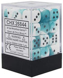 Chessex 26844 Gemini 12mm D6 White Teal / Black (36)