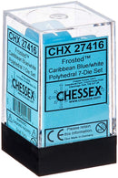 Chessex 27416 Frosted Caribbean Blue / White (7)