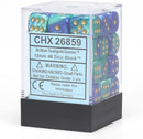 Chessex 26859 Gemini 12mm D6 Blue / Teal / Gold (36)