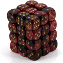Chessex 26833 Gemini 12mm D6 Black Red Gold / Black (36)
