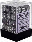 Chessex 26832 Gemini 12mm D6 Purple Steel / White (36)