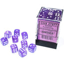 Chessex 27977 12mm Dice Block: Borealis Luminary Purple/White (36)