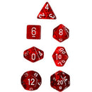 Chessex 23074 Translucent Red / White (7)